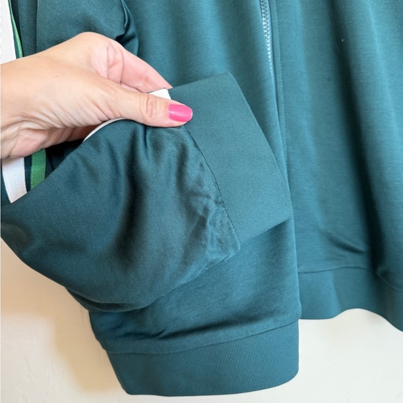 Pink Victoria’s Secret Track Jacket Long Sleeve Zip Sporty Lightweight Green XXL - Picture 6 of 13